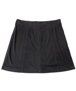 Mi Ami Womens A-Line Skirt Black Mini Zip Back Boho Festival Club Faux S... - $225.61 MXN