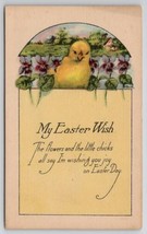 Easter Wish Cute Chic And Flowers 1918 Woodstock To Toms Brook VA Postcard L30 - £4.74 GBP