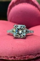 Beautiful 2.75Ct Cushion Cut Diamond Engagement Ring 14k White Gold in Size 8.5 - £200.75 GBP