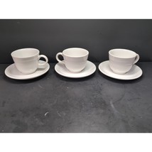 Fiestaware White Cup &amp; Saucer Sets, Home Laughlin Fiesta, Mug Set Of 3, ... - €13,01 EUR