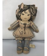 Vintage The Toy Works Double Sided Girl Doll Cloth Happy And Sad Faces - $13.86