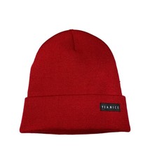 Yea.Nice Legend Knit Ruby Red Folded Beanie Hat Cap - £23.58 GBP