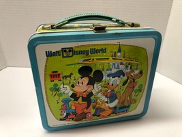 Vintage Walt Disney World Metal Lunchbox BOX ONLY Aladdin Industries - £31.58 GBP