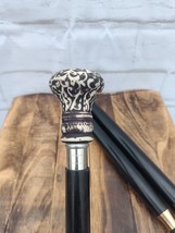 Nouveau bâton de marche en bois noir uni avec nouvelle poignée à tête de... - £34.76 GBP