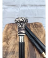 Nouveau bâton de marche en bois noir uni avec nouvelle poignée à tête de... - £34.19 GBP