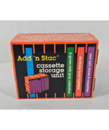 Vintage 1973 Add n Stac Cassette Storage Unit Interlocking 8 Capacity UN... - $9.95