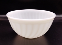 Vintage Fire King Ivory Swirl Glass Mixing Bowl 8&quot; - $11.87