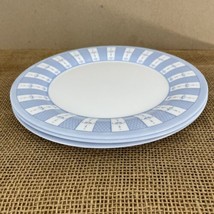 Martha Stewart Everyday Blue White Garden Trellis France Dinner Plates (3) - £22.55 GBP