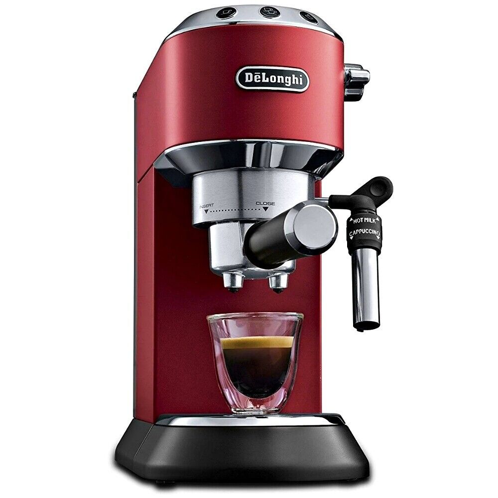 DeLonghi Dedica Style EC 685 ESE Automatic Pod Espresso Coffee Machine Red/White - £365.04 GBP