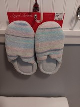 NWT Blue Striped Angel Treads Slippers Size L 9 - 10 - $9.90