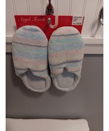 NWT Blue Striped Angel Treads Slippers Size L 9 - 10 - £7.73 GBP