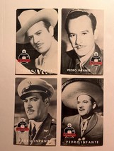 VTG Mexican 4 Postcards Actor PEDRO INFANTE Peerles Records Promo from 1... - €43,57 EUR