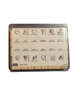 Stampin&#39; Up! Good Times 2003 Wood Stamps Set Of 28 - $17.38 CAD