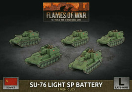 Flames of War SBX65 Soviet SU-76 Light SP Battery (Plastic) Battlefront - $82.99