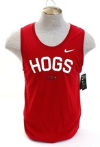 Nike Dri Fit Arkansas Razorbacks Red HOGS Tank Top Shirt Men&#39;s NWT - £31.44 GBP