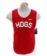 Nike Dri Fit Arkansas Razorbacks Red HOGS Tank Top Shirt Men&#39;s NWT - £31.87 GBP
