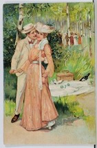 Victorian Romance Wine in the Woods Woods Embossed 1907 Postcard L15 - $6.99