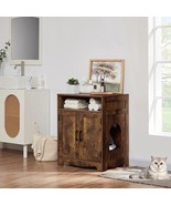 Cat Litter Box Enclosure with Storage Farmhouse Cabinet  Rustic Brown - $1,825.75 MXN