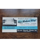 Delano Granite Works Advertisement - Quarry Factory Cemetery Monument - ... - $371.81 MXN