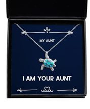 I Am Your Aunt Aunt Opal Turtle Necklace, Cheap Aunt Gifts, for - £39.46 GBP