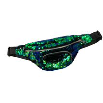 Sparkle Fanny Pack Zipper Pockets Belt Bag Shiny Sequins Festival Travel Rave - £9.34 GBP