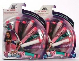 2 Hasbro Nerf Rebelle 12 Count Dart Refill Pack Age 8 Years & Up
