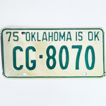 1975 United States Oklahoma Craig County Passenger License Plate CG-8070 - £14.53 GBP