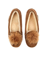 BEARPAW® Erika Suede Sheepskin Cozy Moccasin women 8M - $46.71