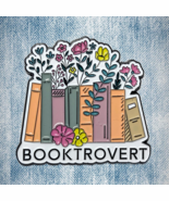 BOOKTROVERT Extra-Large Enamel Pin Book Lovers Bookish Nerdy Button! - €8,47 EUR