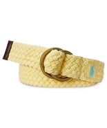 Polo Ralph Lauren Men&#39;s Braided Cotton Belt - Empire Yellow-Small 30-32W - $54.80 CAD