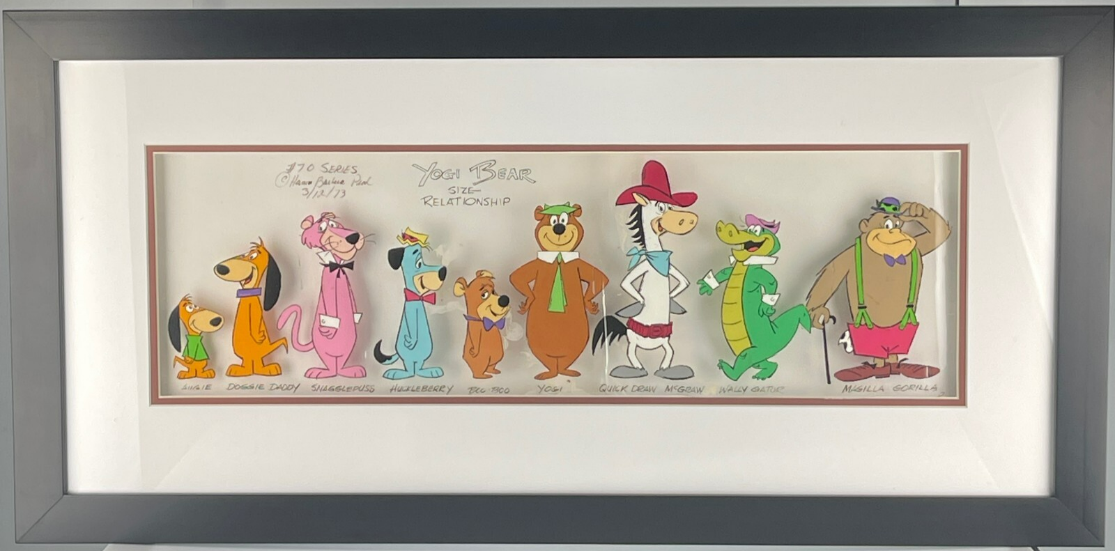 "Yogi Bear" Hanna-Barbera 1973 "Size Relationship" Production Animation Cel Item image 7