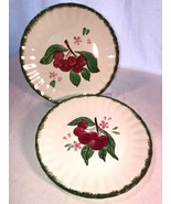 2 Southern Potteries Blue Ridge Country Fair for Avon Plates Cherries Gr... - £20.02 GBP