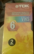 TDK Superior Quality T-120 6 Hour EP Recording VHS 2-Pack Factory Sealed... - $7.61