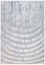 8' Runner Gray Abstract Runner Rug - $2,205.40 MXN