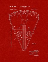 Airship Patent Print - Burgundy Red - £6.23 GBP+