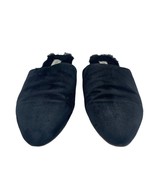 Madewell Mule Flat Women&#39;s 7 Black Suede &quot;Kasey&quot; Faux Shearling - $513.18 MXN