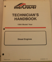 1994 Brunswick Mercruiser Technician&#39;s Handbook Diesel Engines 90-806536940 1193 - £27.39 GBP