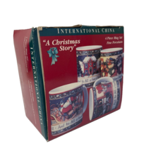 A Christmas Story 4 Piece Fine Porcelain Mug Set By International China New - $460.34 MXN