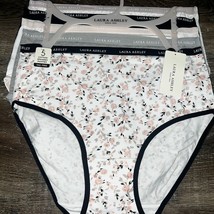 Laura Ashley Womens Brief Underwear Panties 5-Pair Cotton Blend (D) ~ L - £22.09 GBP