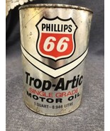 Vintage Phillips 66 Trop-Artic Motor Oil One Quart Oil Can Single Grade ... - £11.70 GBP