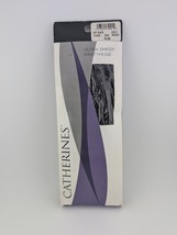 Catherine&#39;s Size A Off Black Ultra Sheer Pantyhose Sandal Foot  - $7.99