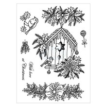 Bird with love At Christmas Clear stamps Rubber seals for DIY scrapbooki... - $5.89