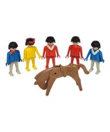 Playmobil Geobra Action Figure People &amp; Horse Figure Lot of 6 Vintage 19... - £13.27 GBP