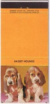 Matchbook Cover Basset Hounds Dogs Puppies - £0.52 GBP