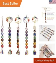 Handmade 7 Chakra Stone Tree of Life Wall Hanging for Healing &amp; Decoration - $64.49
