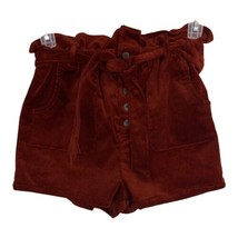 Love Tree Womens Shorts Size Medium Rust Color Corduroy Belt Pockets Button NEW  - £16.84 GBP