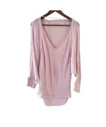 We The Free People Thiens Hacci Sweater Women Medium Pink Bohemian Roman... - $23.21