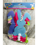 Happy Easter Felt Bunny Garland W/Pom-pons-1pk of 8pcs-NEW-SHIP 24 HRS - €15,17 EUR