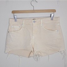 GAP | Cream Frayed Hem 3&quot; Denim Shorts, womens size 26 - £12.84 GBP