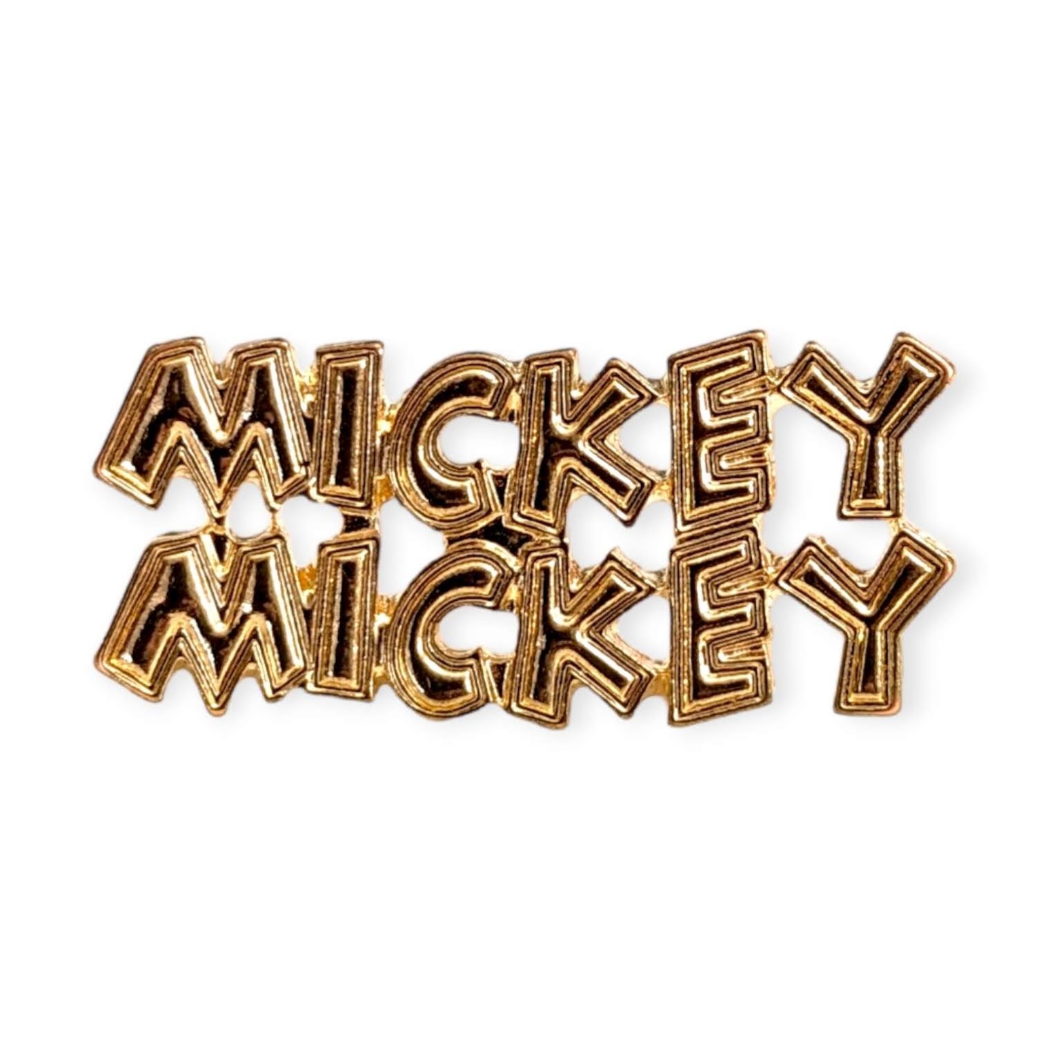 Primary image for Mickey Mouse Disney Pin: Gold Name Logo 